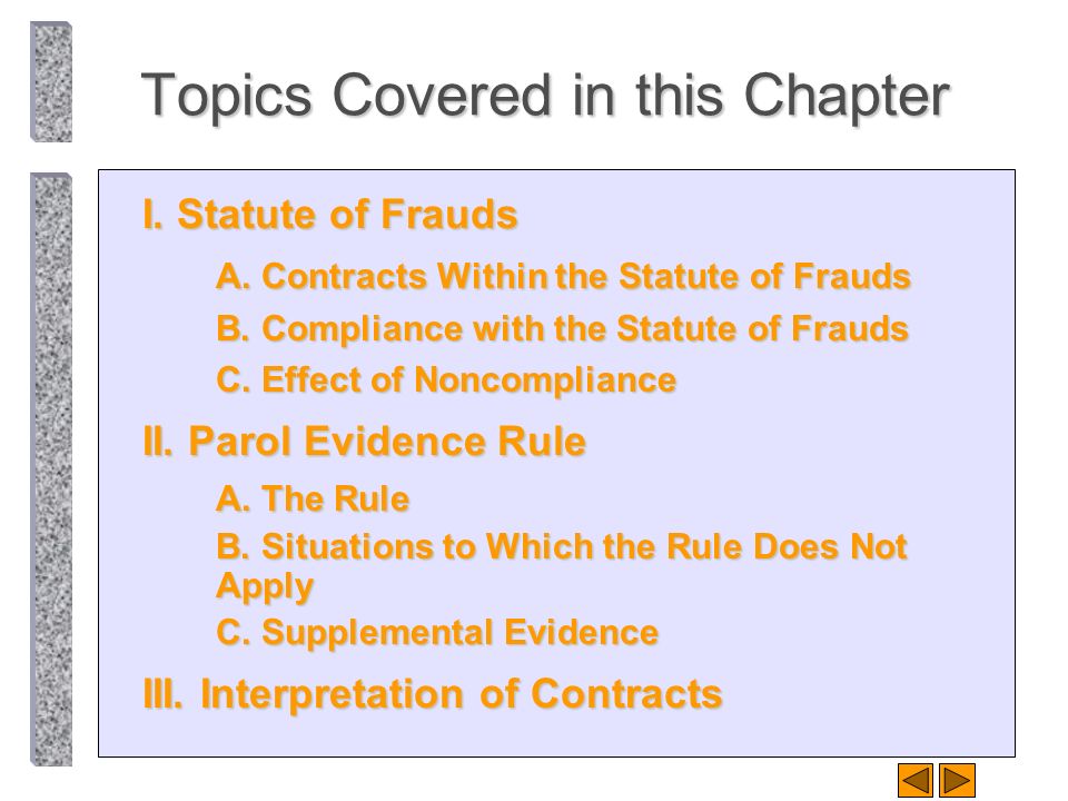 Contracts and statute of frauds essay